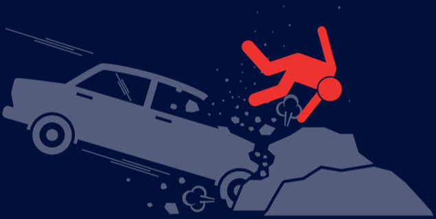 person being ejected from car crash
