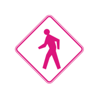 pedestrian sign icon